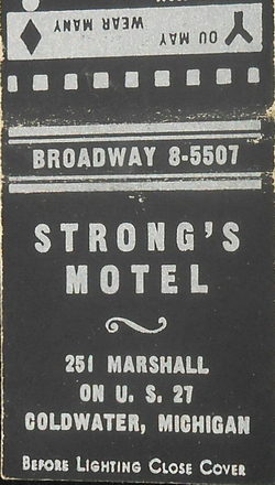 Carranza Motel (Strongs Motel) - Matchbook